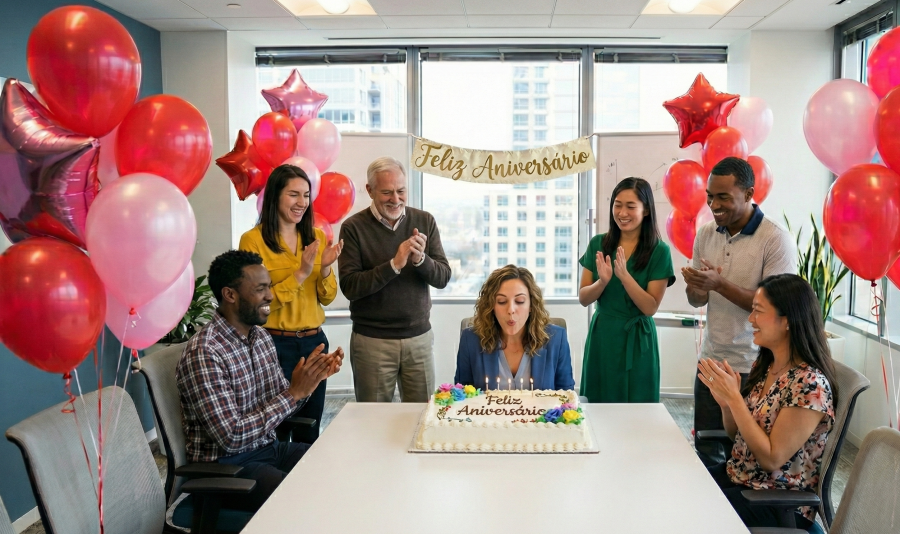 Telemensagem de aniversário para chefe, liderança e sucesso profissional