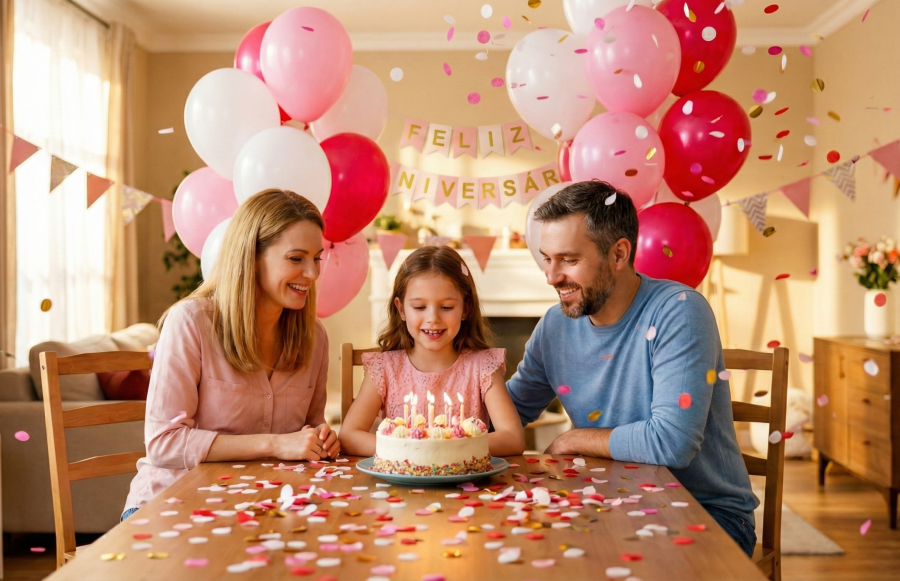Telemensagem de aniversário para filha com amor de pais e emoção