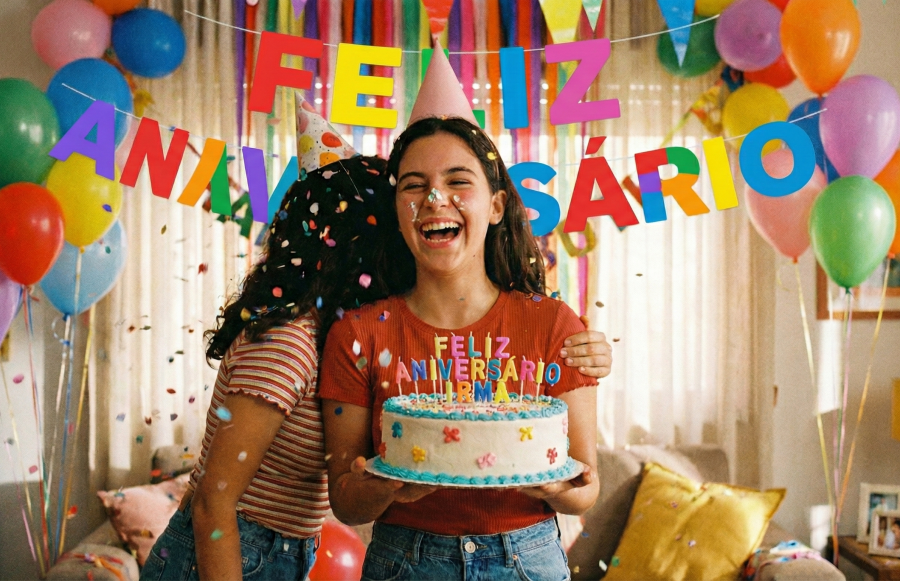 Telemensagem de aniversário para irmã amiga e companheira de vida