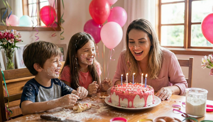 Telemensagem de aniversário para mãe rainha com amor e gratidão
