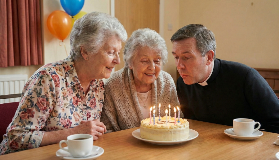 Telemensagem de aniversário para padre pároco e guia espiritual