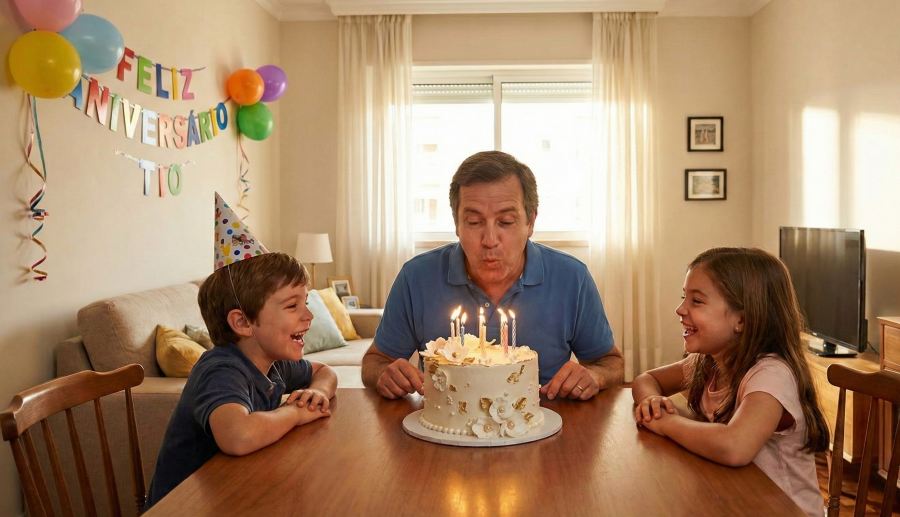 Telemensagem de aniversário para tio querido amigo e segundo pai