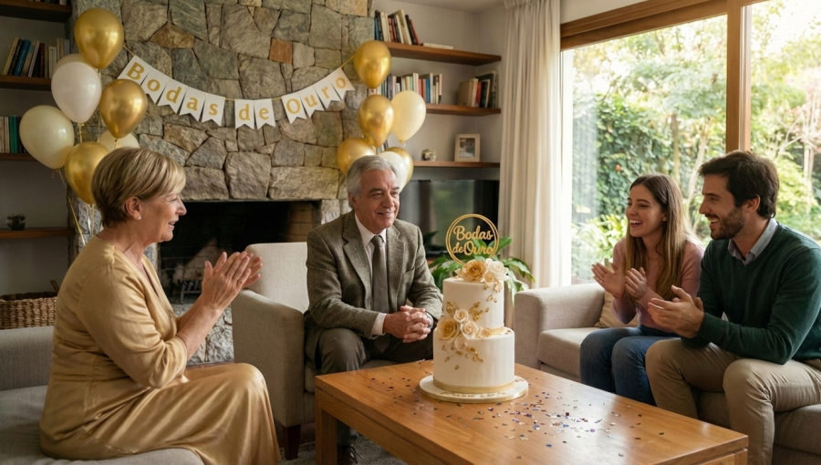 Telemensagem para bodas de ouro 50 anos e prata 25 anos de casados