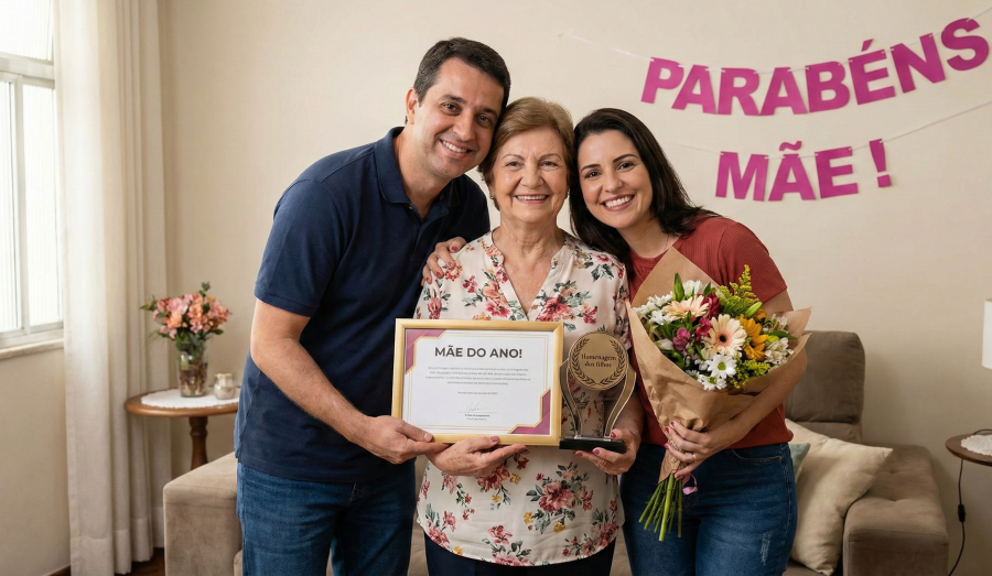Telemensagem de homenagem e reconhecimento para pessoas especiais
