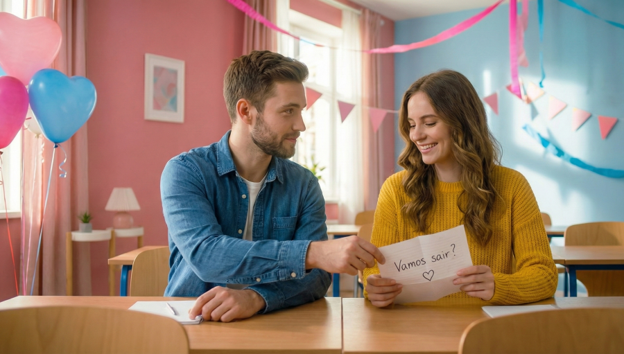 Telemensagem de paquera para crush flerte e xaveco romântico